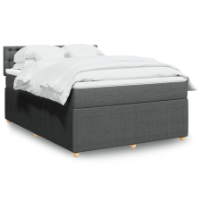 vidaXL sötétszürke szövet rugós ágy matraccal 140 x 190 cm ágy és ágykellék