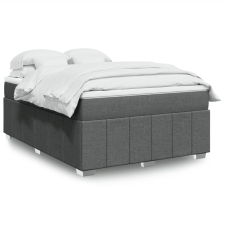 vidaXL sötétszürke szövet rugós ágy matraccal 140 x 190 cm ágy és ágykellék