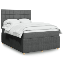 vidaXL sötétszürke szövet rugós ágy matraccal 160 x 200 cm ágy és ágykellék