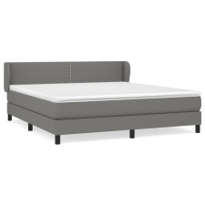 vidaXL sötétszürke szövet rugós ágy matraccal 160 x 200 cm (3126174) ágy és ágykellék
