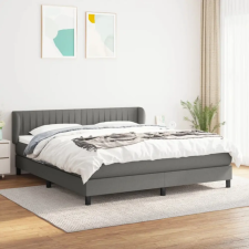 vidaXL sötétszürke szövet rugós ágy matraccal 180 x 200 cm ágy és ágykellék