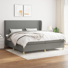 vidaXL sötétszürke szövet rugós ágy matraccal 200 x 200 cm ágy és ágykellék
