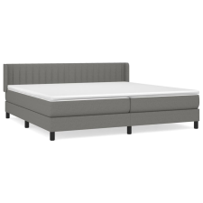 vidaXL sötétszürke szövet rugós ágy matraccal 200 x 200 cm (3129898) ágy és ágykellék