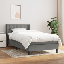 vidaXL sötétszürke szövet rugós ágy matraccal 80 x 200 cm ágy és ágykellék