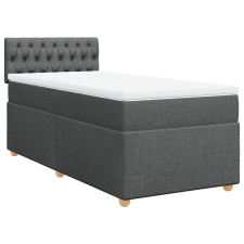 vidaXL sötétszürke szövet rugós ágy matraccal 80 x 200 cm ágy és ágykellék