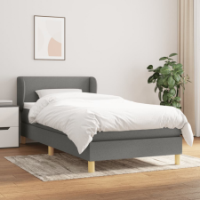 vidaXL sötétszürke szövet rugós ágy matraccal 80 x 200 cm ágy és ágykellék
