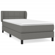 vidaXL sötétszürke szövet rugós ágy matraccal 80 x 200 cm (3126198) ágy és ágykellék