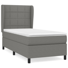 vidaXL sötétszürke szövet rugós ágy matraccal 80 x 200 cm (3127918) ágy és ágykellék
