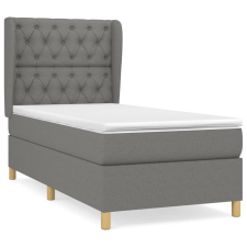 vidaXL sötétszürke szövet rugós ágy matraccal 80 x 200 cm (3128718) ágy és ágykellék