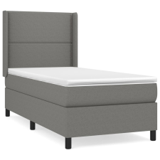 vidaXL sötétszürke szövet rugós ágy matraccal 80 x 200 cm (3131306) ágy és ágykellék