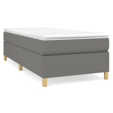 vidaXL sötétszürke szövet rugós ágy matraccal 80 x 200 cm (3144475) ágy és ágykellék