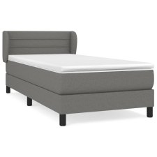 vidaXL sötétszürke szövet rugós ágy matraccal 90 x 200 cm (3126294) ágy és ágykellék