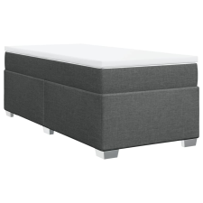 vidaXL sötétszürke szövet rugós ágy matraccal 90 x 200 cm (3285103) ágy és ágykellék