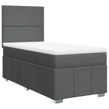 vidaXL sötétszürke szövet rugós ágy matraccal 90 x 200 cm (3291545) ágy és ágykellék