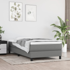 vidaXL sötétszürke szövet rugós ágy matraccal 90x190 cm ágy és ágykellék