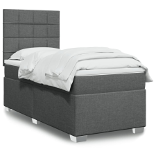 vidaXL sötétszürke szövet rugós ágy matraccal 90x190 cm ágy és ágykellék