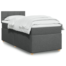 vidaXL sötétszürke szövet rugós ágy matraccal 90x190 cm ágy és ágykellék