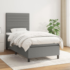 vidaXL sötétszürke szövet rugós ágy matraccal 90x190 cm ágy és ágykellék