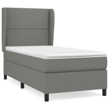 vidaXL sötétszürke szövet rugós ágy matraccal 90x190 cm (3127846) ágy és ágykellék