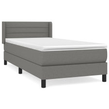 vidaXL sötétszürke szövet rugós ágy matraccal 90x190 cm (3129754) ágy és ágykellék