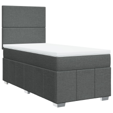 vidaXL sötétszürke szövet rugós ágy matraccal 90x190 cm (3291517) ágy és ágykellék