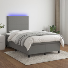 vidaXL sötétszürke szövet rugós és LED-es ágy matraccal 120 x 200 cm ágy és ágykellék