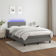 vidaXL sötétszürke szövet rugós és LED-es ágy matraccal 120 x 200 cm ágy és ágykellék