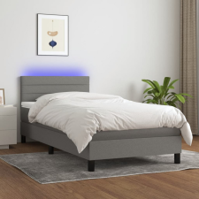 vidaXL sötétszürke szövet rugós és LED-es ágy matraccal 80 x 200 cm ágy és ágykellék