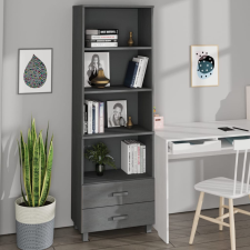 vidaXL sötétszürke tömör fenyőfa magasszekrény 60 x 35 x 180 cm bútor