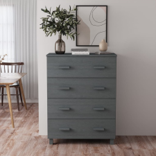 vidaXL sötétszürke tömör fenyőfa tálalószekrény 79 x 40 x 103,5 cm bútor