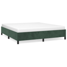 vidaXL sötétzöld bársony ágykeret 180x200 cm (347339) ágy és ágykellék