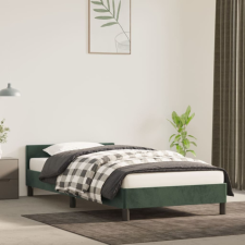 vidaXL sötétzöld bársony ágykeret fejtámlával 100x200 cm ágy és ágykellék