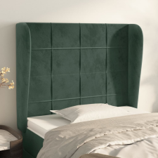 vidaXL sötétzöld bársony fejtámla szárnyakkal 103 x 23 x 118/128 cm ágy és ágykellék