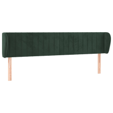 vidaXL sötétzöld bársony fejtámla szárnyakkal 203x23x78/88 cm (3117451) ágy és ágykellék