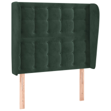 vidaXL sötétzöld bársony fejtámla szárnyakkal 83 x 23 x 118/128 cm (3118423) ágy és ágykellék