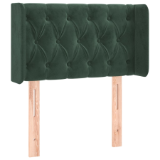 vidaXL sötétzöld bársony fejtámla szárnyakkal 83x16x78/88 cm (3119137) ágy és ágykellék