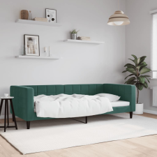 vidaXL sötétzöld bársony kanapéágy 90x200 cm bútor