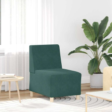 vidaXL sötétzöld bársony kanapéfotel 55 cm bútor