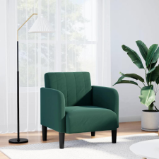 vidaXL Sötétzöld bársony kanapészék karfás szék 54 cm bútor