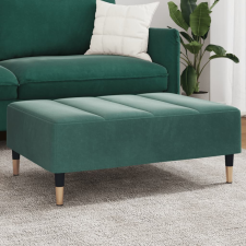 vidaXL sötétzöld bársony lábzsámoly 77x55x31 cm bútor