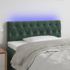 vidaXL sötétzöld bársony LED-es fejtámla 100 x 7 x 78/88 cm ágy és ágykellék