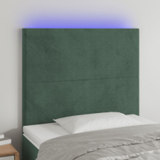 vidaXL sötétzöld bársony LED-es fejtámla 100x5x118/128 cm ágy és ágykellék