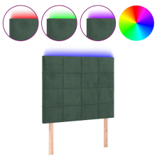 vidaXL sötétzöld bársony LED-es fejtámla 100x5x118/128 cm (3122469) ágy és ágykellék