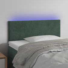 vidaXL sötétzöld bársony LED-es fejtámla 100x5x78/88 cm ágy és ágykellék