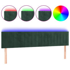 vidaXL sötétzöld bársony LED-es fejtámla 180x5x78/88 cm (3121913) ágy és ágykellék