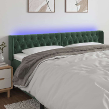 vidaXL sötétzöld bársony LED-es fejtámla 183 x 16 x 78/88 cm ágy és ágykellék