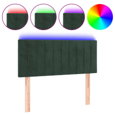 vidaXL sötétzöld bársony LED-es fejtámla 90x5x78/88 cm (3121889) ágy és ágykellék
