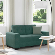 vidaXL sötétzöld bársony loveseat kanapé 120 cm bútor