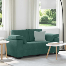 vidaXL sötétzöld bársony loveseat kanapé 120 cm bútor