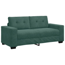vidaXL sötétzöld bársony loveseat kanapé 140 cm (4105124) bútor